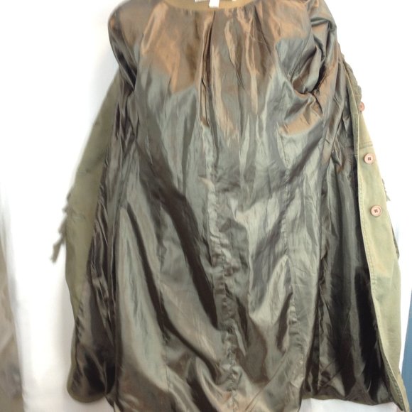 Diane Von Furstenberg Green Knee Length Coat - Picture 9 of 11